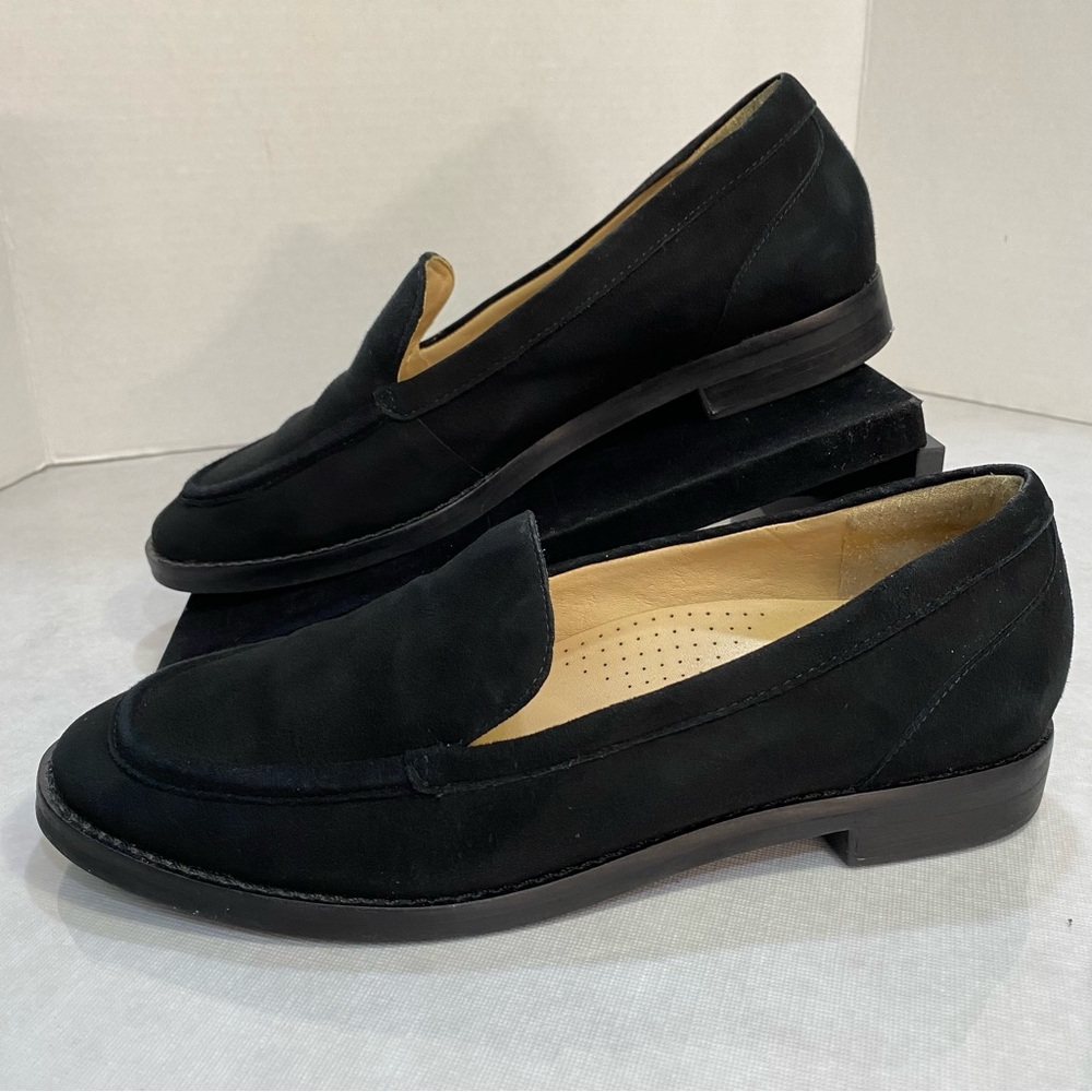 Antonio Melani Ramona Black Suede Loafers Women’s Size 8M Made in Brazil
